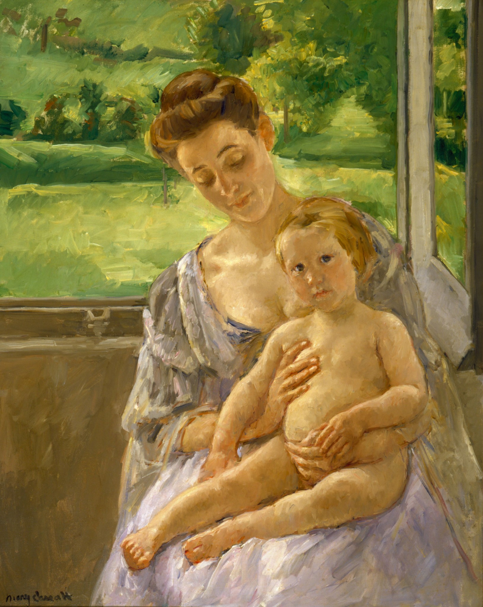 Mother And Child In The Conservatory New Orleans Museum Of Art