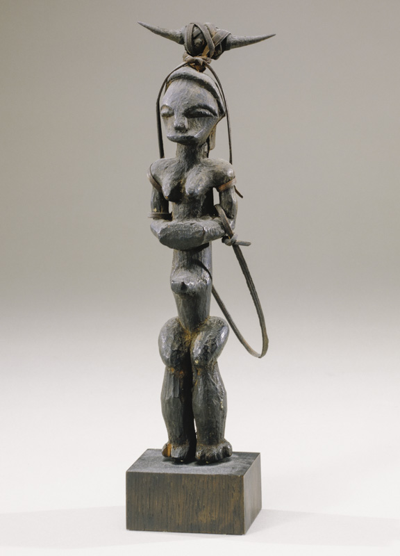 Standing Female Figure with Double-Horned Headdress