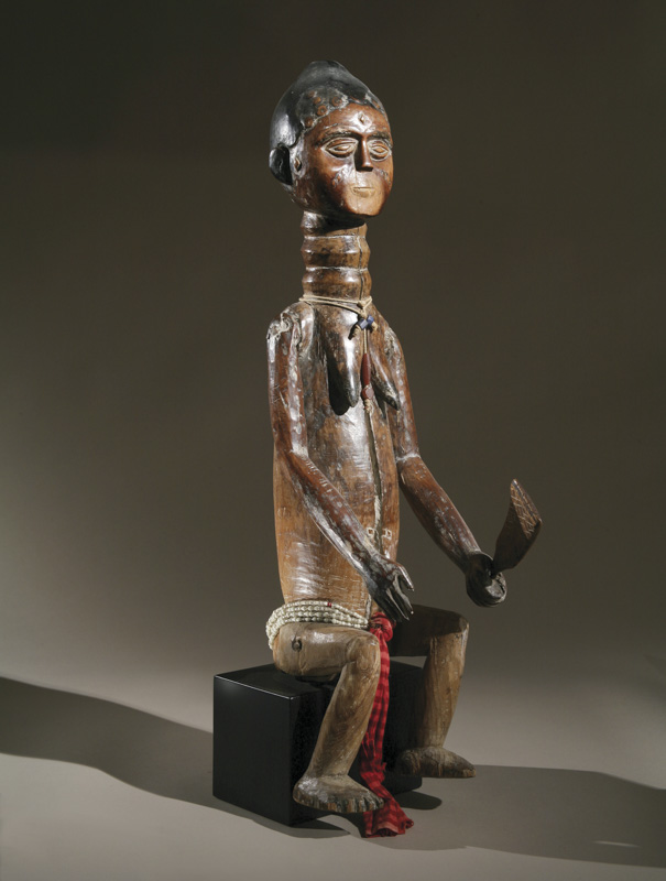 Seated Female Royal Court Figure with Articulated Limbs