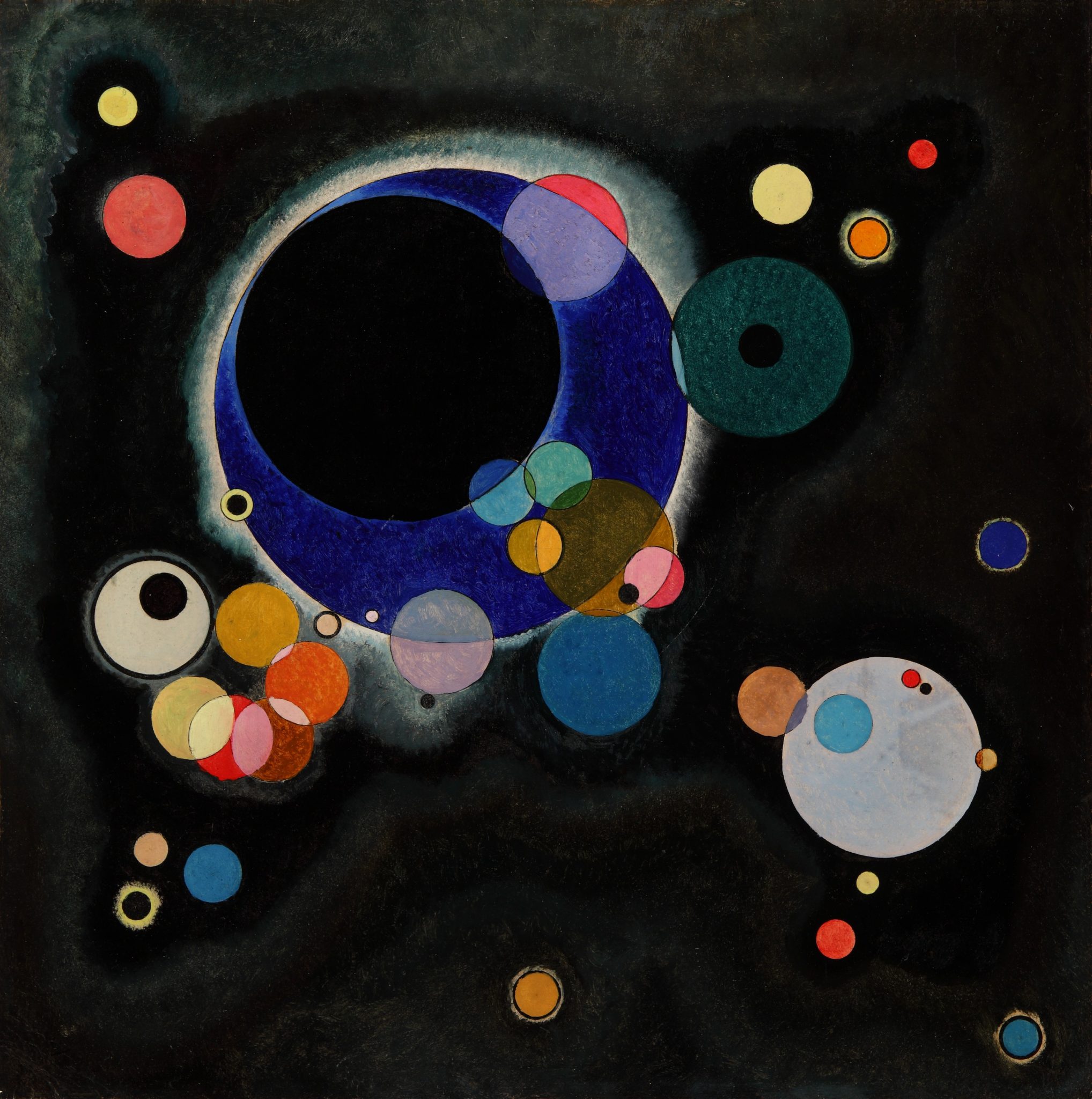 Kandinsky Inspired Black Canvas Painting Tutorial