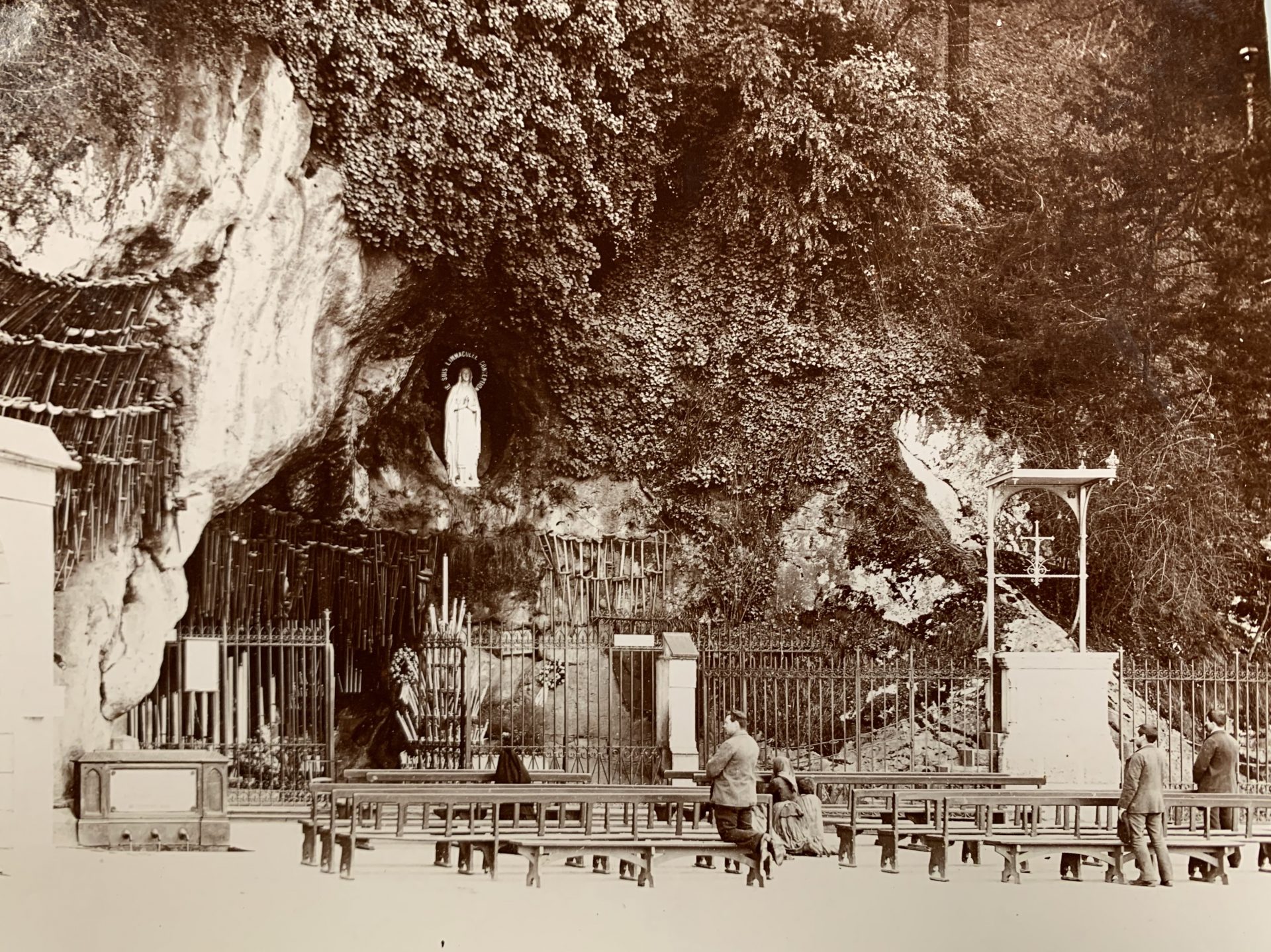 Object Lesson: Albumen print, Grotto of Massabielle in Lourdes, France ...
