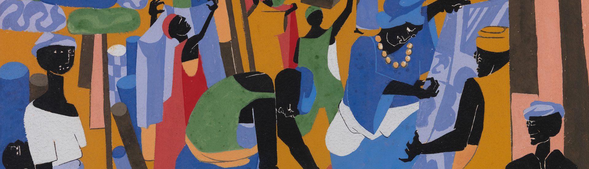 This exhibition explores the connection between African American artist Jacob Lawrence and his contemporaries through the Nigerian publication Black Orpheus. 

