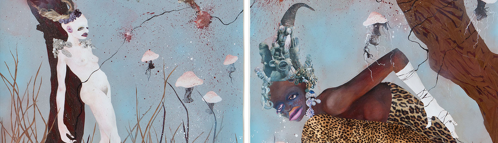 This major solo exhibition of work by Wangechi Mutu brings together nearly one hundred sculptures, paintings, collages, drawings, and films to present the breadth of the Kenyan–American artist’s multidisciplinary practice. 

