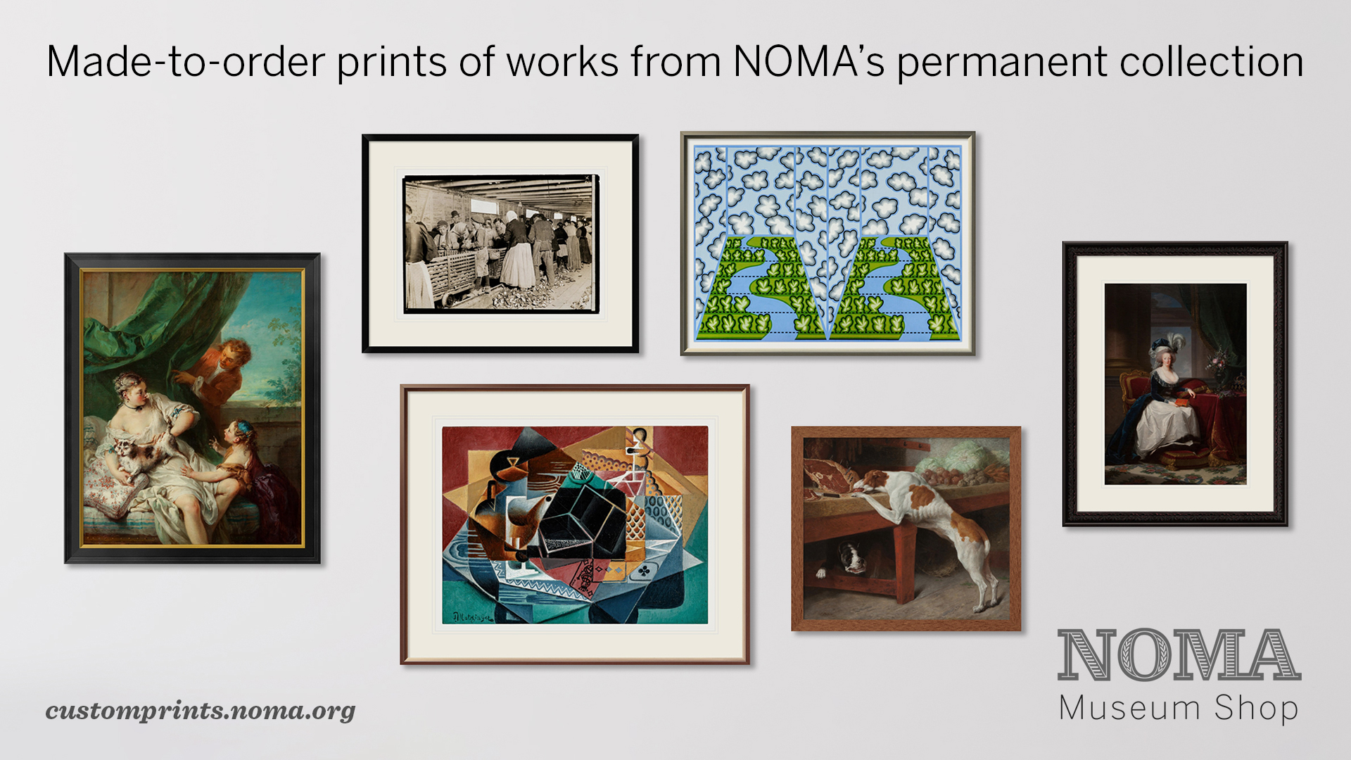 NOMA Museum Shop offers authorized, made-to-order, print reproductions of works from the New Orleans Museum of Art’s permanent collection. All purchases directly support the museum's initiatives and programs.
